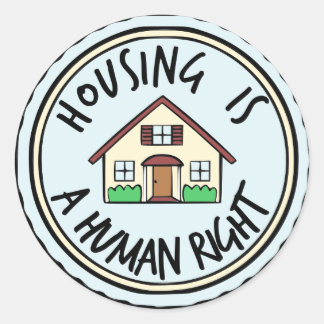 Huisvesting is een mensenrecht Sticker
