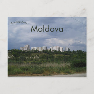 Huisvesting op de heuveltop van Ribnita Moldavië Briefkaart