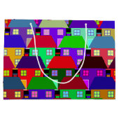  HUISVESTING RESIDENTIËLE KLEURRIJKE HUIZEN GROOT CADEAUZAKJE (Achterkant)