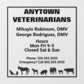 Huisvesting van groot en klein dierenvoeder raamsticker (Vel)