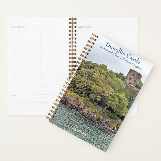 Huisvesting van het oude Gaelic Dunollie-kasteel,  Planner (Display)