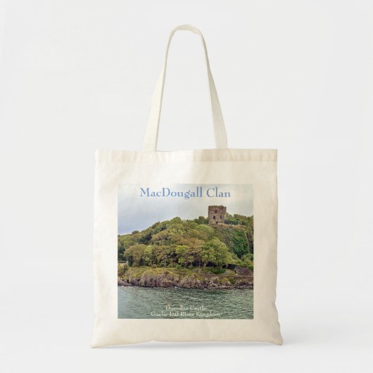 Huisvesting van het oude Gaelic Dunollie-kasteel,  Tote Bag (Voorkant)