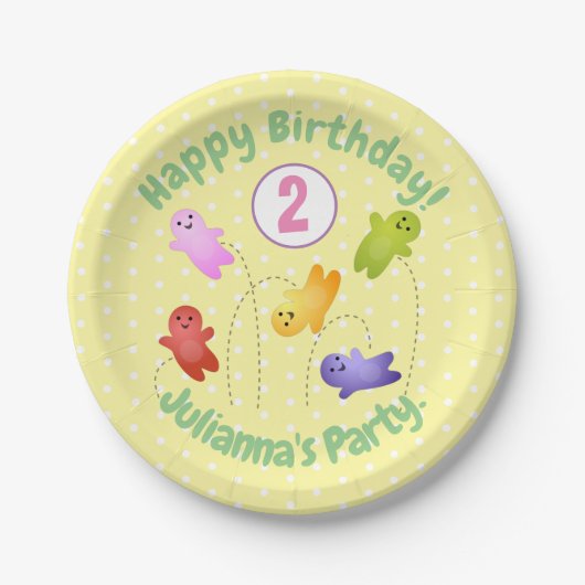 Huisvesting van snoep cartoon papieren bordje (Voorkant)