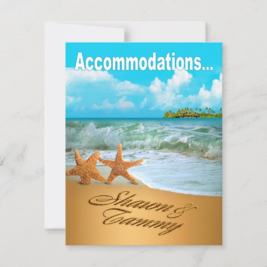 Huisvesting voor strandhuwelijk Zeesterkoppel Kaart (Voorkant)