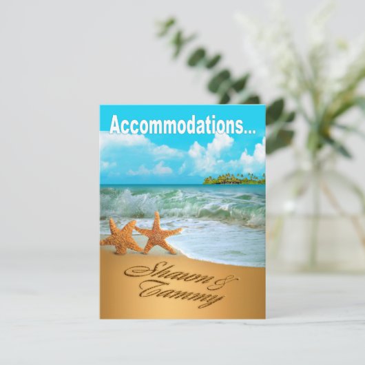 Huisvesting voor strandhuwelijk Zeesterren Koppel Kaart (Staand voorkant)