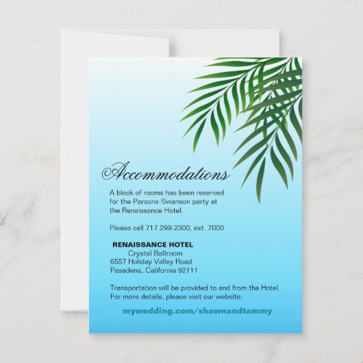 Huisvesting voor strandhuwelijk Zeesterren Koppel Kaart (Achterkant)