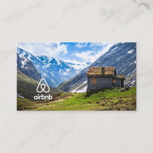 Huisvestingskosten afbeelding en logo Airbnb Visitekaartje (Voorkant)