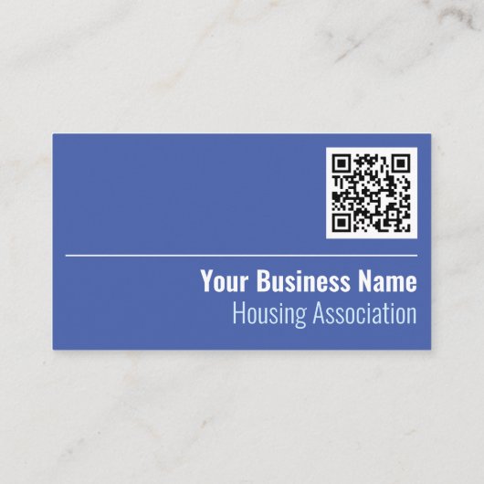 Huisvestingsvereniging QR Code Visitekaartje (Achterkant)