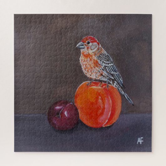 Huisvink's Middagrust Schilderij door Alfred Fox Legpuzzel (Verticaal)