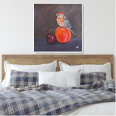 Huisvink's Middagrust Schilderij van Alfred Fox Canvas Afdruk (Insitu (Slaapkamer))