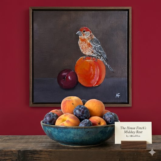 Huisvink's Middagrust Schilderij van Alfred Fox Canvas Afdruk