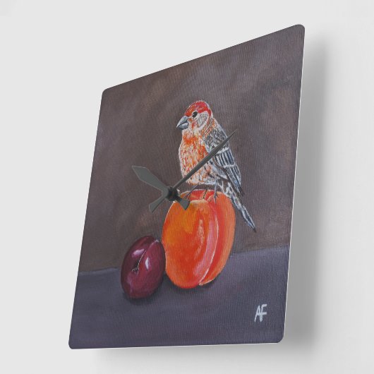 Huisvink's Middagrust Schilderij van Alfred Fox Vierkante Klok (Hoek)