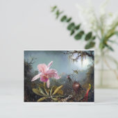 Huisvogelschilderij, orchidee, tropisch bosschilde briefkaart (Staand voorkant)