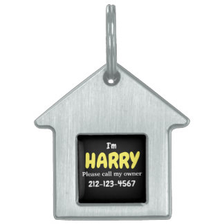 Huisvormig label voor huisdieren naamplaatje