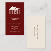 Huisvormig rode visitekaartje (Voorkant / Achterkant)