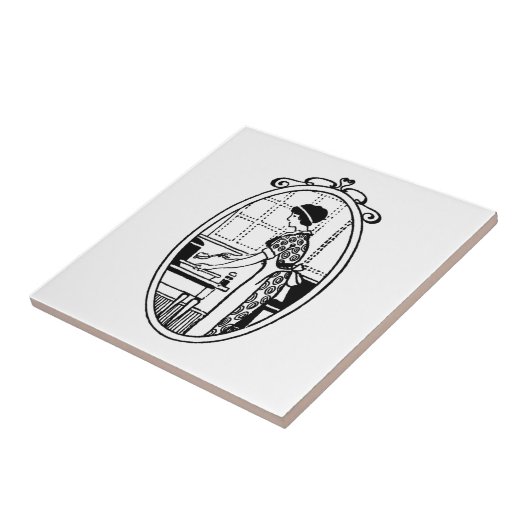 huisvrouw Baking Tegeltje (Zijkant)