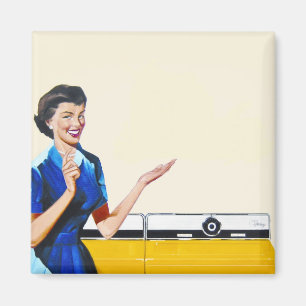Huisvrouw en New Washer Magneet