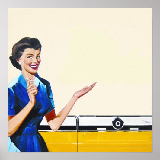 Huisvrouw en New Washer Poster (Voorkant)