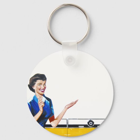 Huisvrouw en New Washer Sleutelhanger (Voorkant)