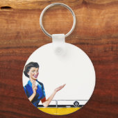 Huisvrouw en New Washer Sleutelhanger (Voorkant)