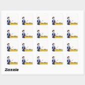 Huisvrouw en New Washer Vierkante Sticker (Vel)