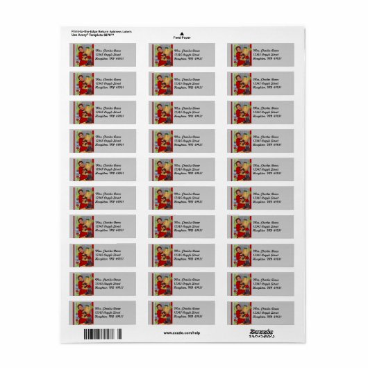 huisvrouw errands run retour adres label (Full Sheet)