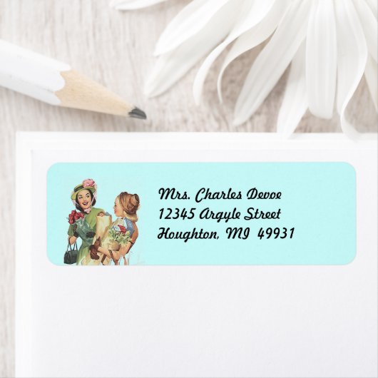 huisvrouw errands run retour adres label (Insitu)