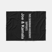 Huisvrouw Joe Biden Kamala Harris Fleece Deken (Voorkant (Horizontaal))
