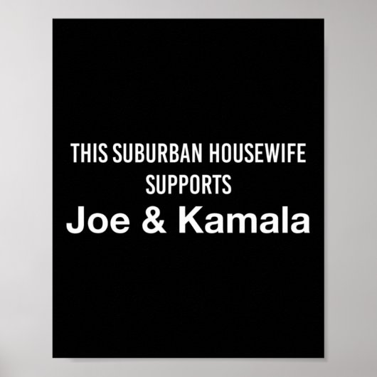 Huisvrouw Joe Biden Kamala Harris Poster (Voorkant)