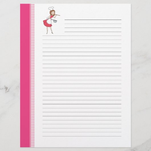 Huisvrouw Retro Art Lined Recippages (Voorkant)