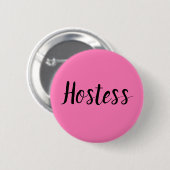 Huisvrouw Roze Bruidsfeest Cadeaus Bruiloften Ronde Button 5,7 Cm (Voorkant /achterkant)