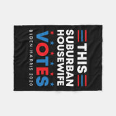 Huisvrouw stemt Biden Harris 2020 Feminis Fleece Deken (Voorkant (Horizontaal))