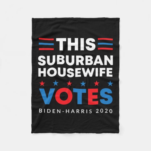 Huisvrouw stemt Biden Harris 2020 Feminis Fleece Deken (Voorkant)