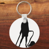 huisvrouw - stofzuiger - reiniging sleutelhanger (Voorkant)