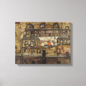 Huiswand aan de rivier canvas afdruk (Voorkant)