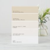 Huiswarmingsfeest met beige verfchip kaart (Staand voorkant)