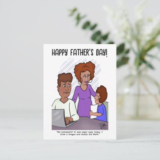 huiswerk briefkaart (Staand voorkant)