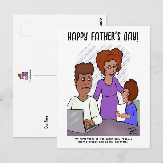 huiswerk briefkaart (Voorkant / Achterkant)