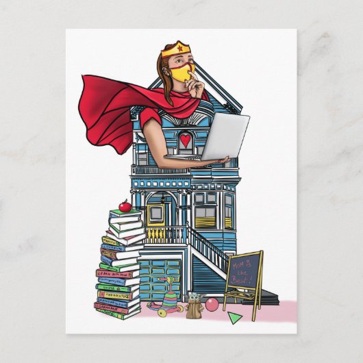 "Huiswerk" Briefkaart (Voorkant)