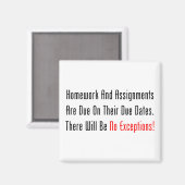 Huiswerk en opdrachten zijn verplicht magneet (Voorkant / Achterkant)