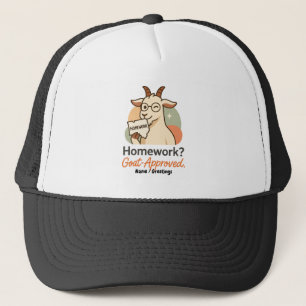 Huiswerk? Geit-Goedgekeurd Grappige Geit School Hu Trucker Pet