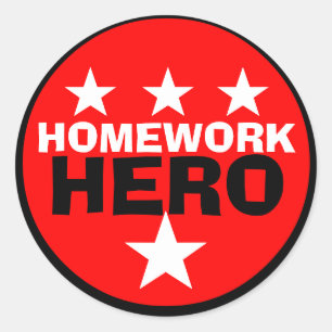 Huiswerk Hero School Sticker