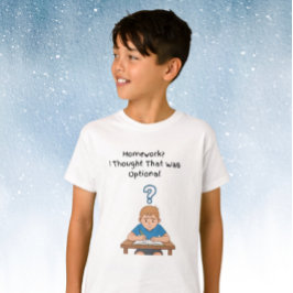 Huiswerk? Ik dacht dat dat optioneel was met Boy T-shirt