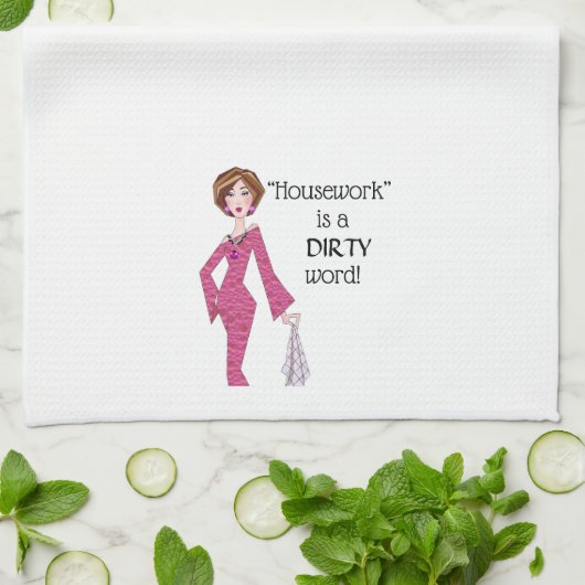 'Huiswerk' is een DIRTY woord! keukenhanddoek (Gevouwen)