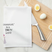 'Huiswerk' is een DIRTY woord! keukenhanddoek (Quarter Fold)