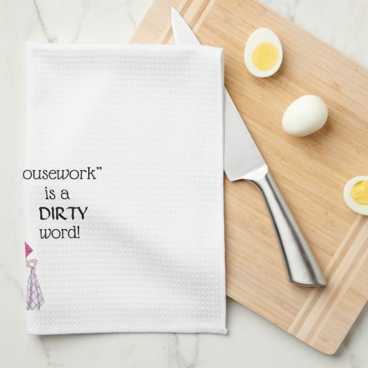 'Huiswerk' is een DIRTY woord! keukenhanddoek (Quarter Fold)