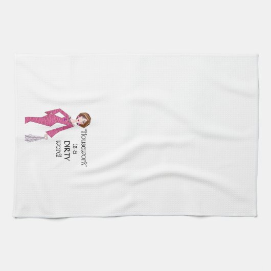 'Huiswerk' is een DIRTY woord! keukenhanddoek (Horizontaal)