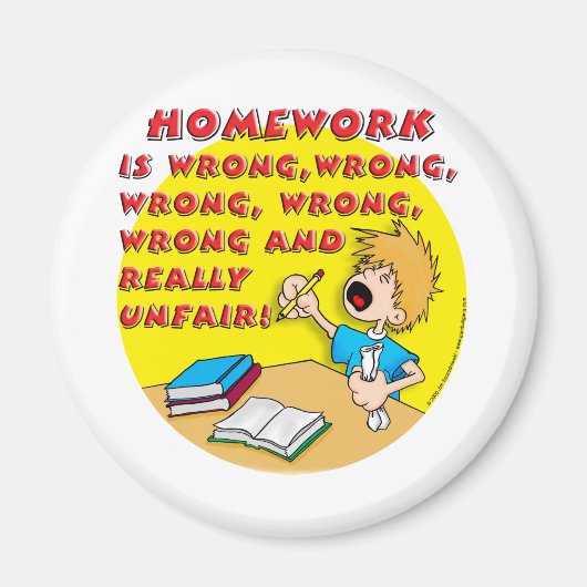 Huiswerk is fout! (jongen) magneet (Voorkant)