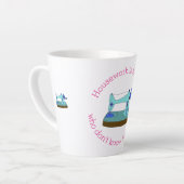 Huiswerk is voor hen die niet weten hoe ze moeten latte mok (Linkerhoek)