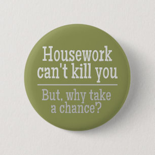 HUISWERK-knoppen Ronde Button 5,7 Cm